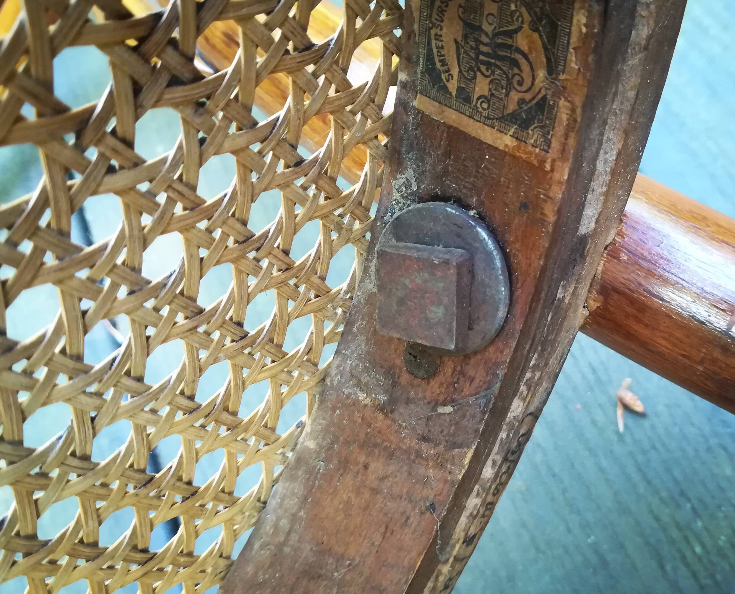 JJ Kohn, caned bistro chair for children, circa 1900