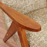 Vintage green granola ethnic design armchair