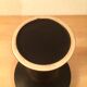 Modernist vase "mushroom" black ceramic
