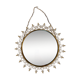 Miroir doré Chaty Vallauris signé en fer forgé Vintage, 1960.