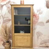 Vintage oak display cabinet