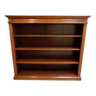 Antique oak open bookcase