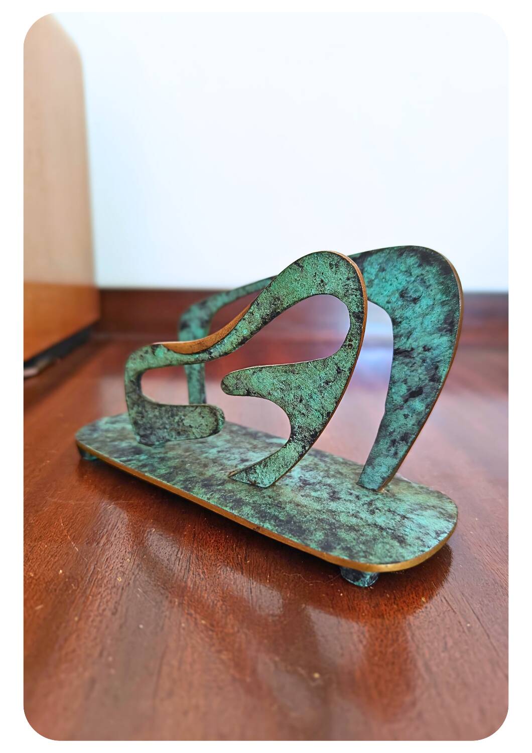 Mid-Century Bronze Letter Holder