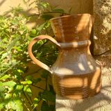 Graphic stoneware pitcher