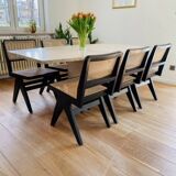 rattan and wood bistro chair