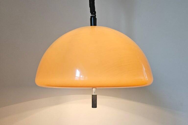 Midcentury Rare Pendant Guzzini, Luigi Massoni, Italy, 1970s
