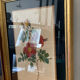 Pair of vintage botanical frames in gilded wood