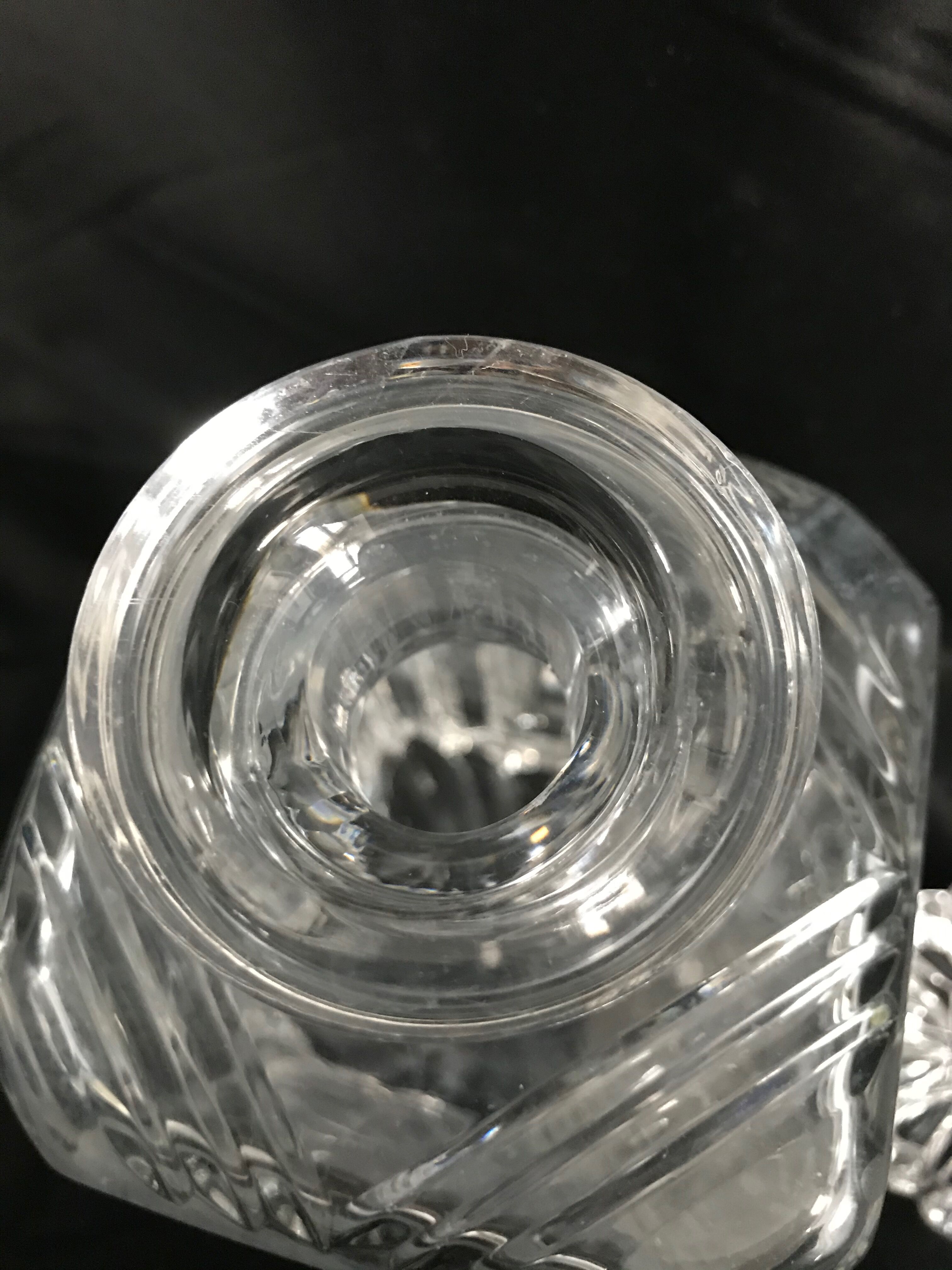 Cut crystal whisky decanter