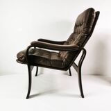 Mid Century Leather Armchair, Denmark, 1970s