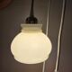 Suspension 3 globes vintage opaline orange et blanc