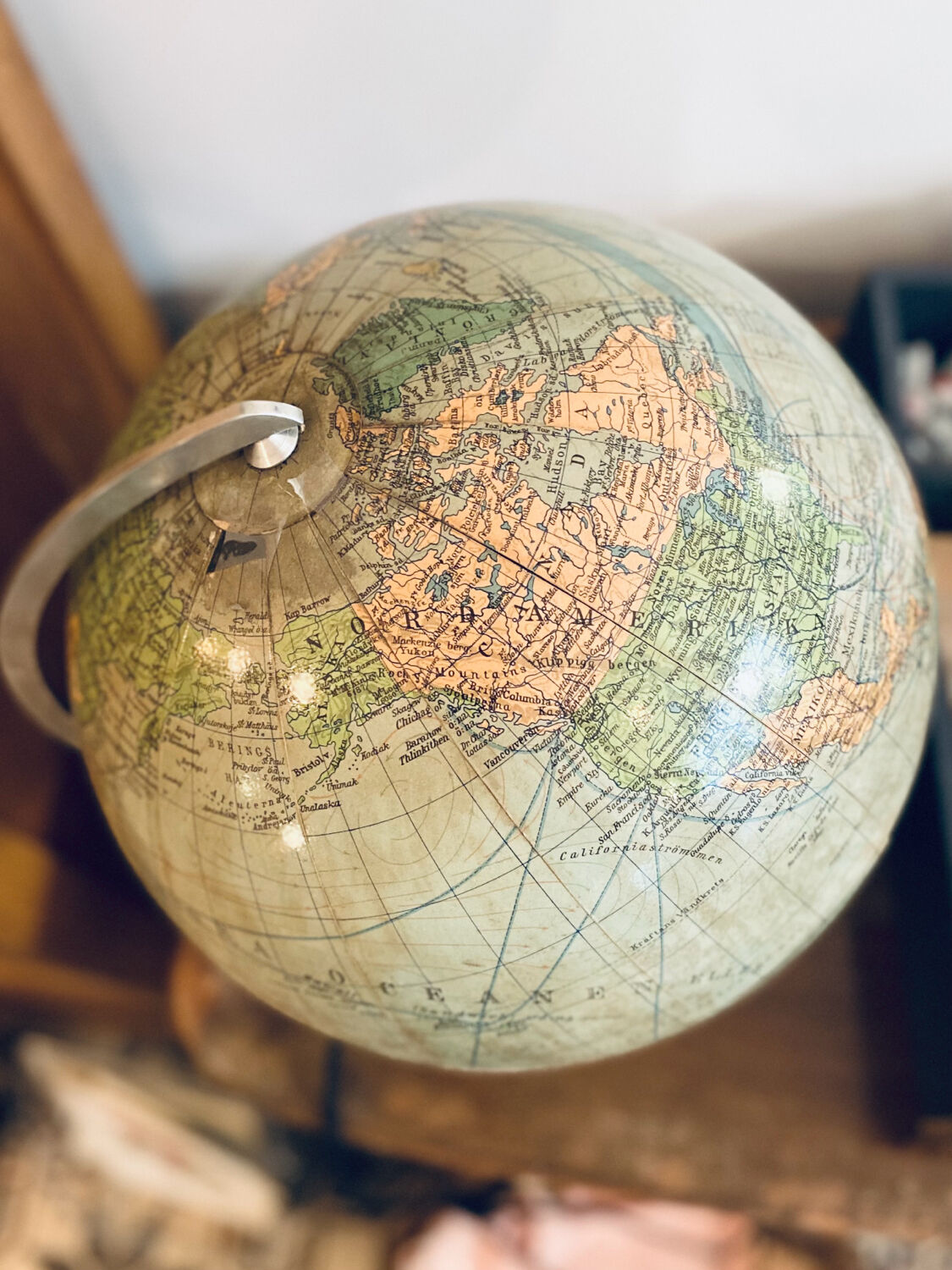 Illuminated terrestrial globe Columbus, Sweden, 1950s