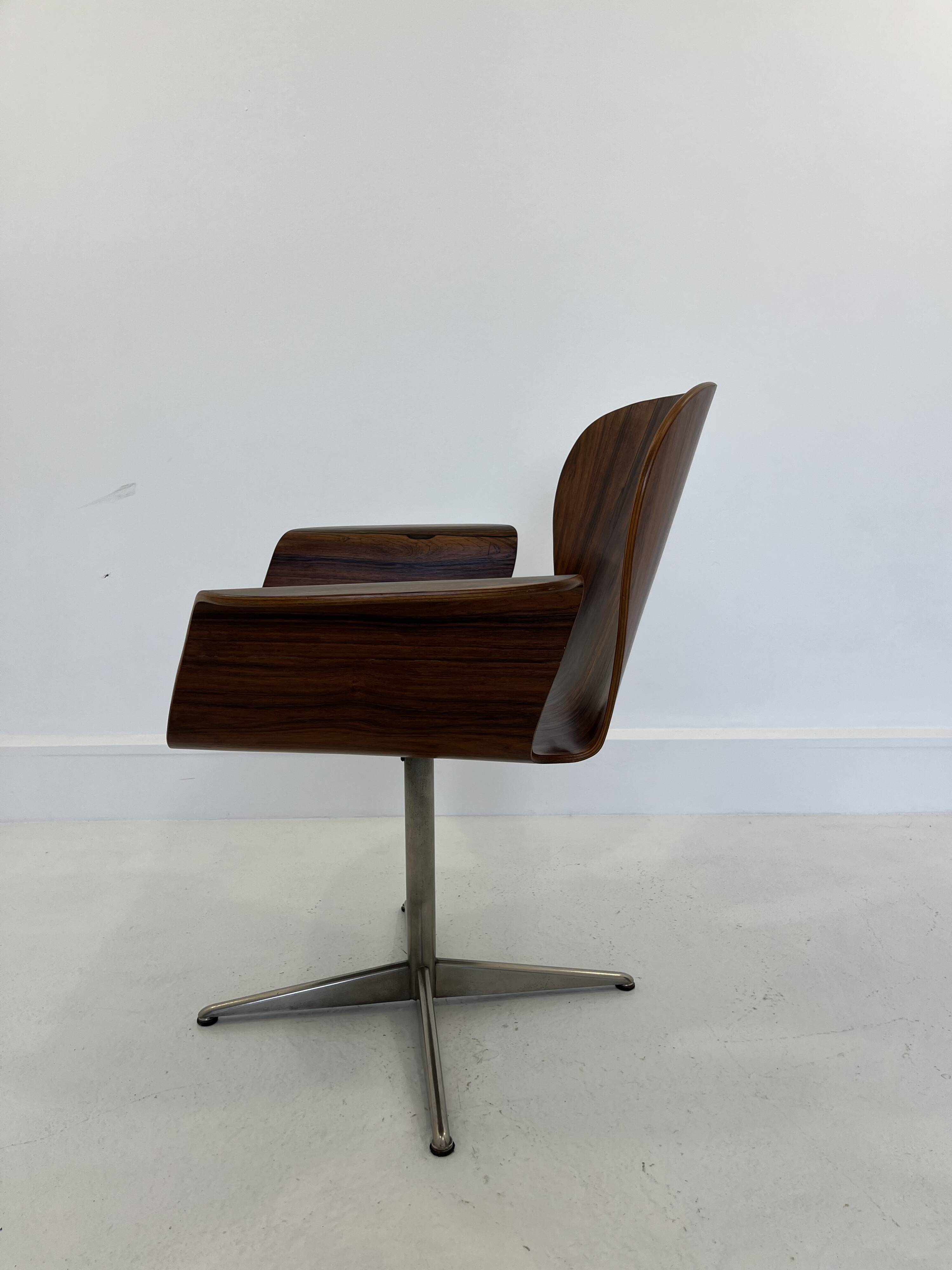 Mid-Century Plywood Focus Chair by A. Belokopytoff for Westnofa