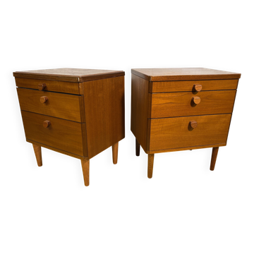 Pair of teak bedside tables by Stag, 1960-1970