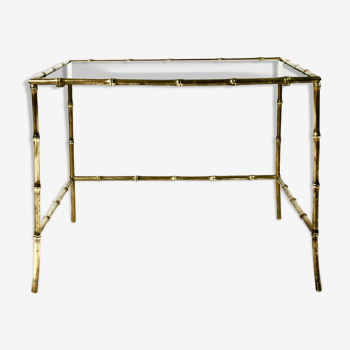 Golden bronze side table, Maison Baguès 1950