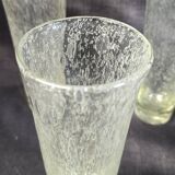Set of bubble glassware from Biot – carafe, glasses, and ice bucket – 1960s