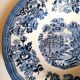 5 hollow plates blue and white churchill staffordshire England