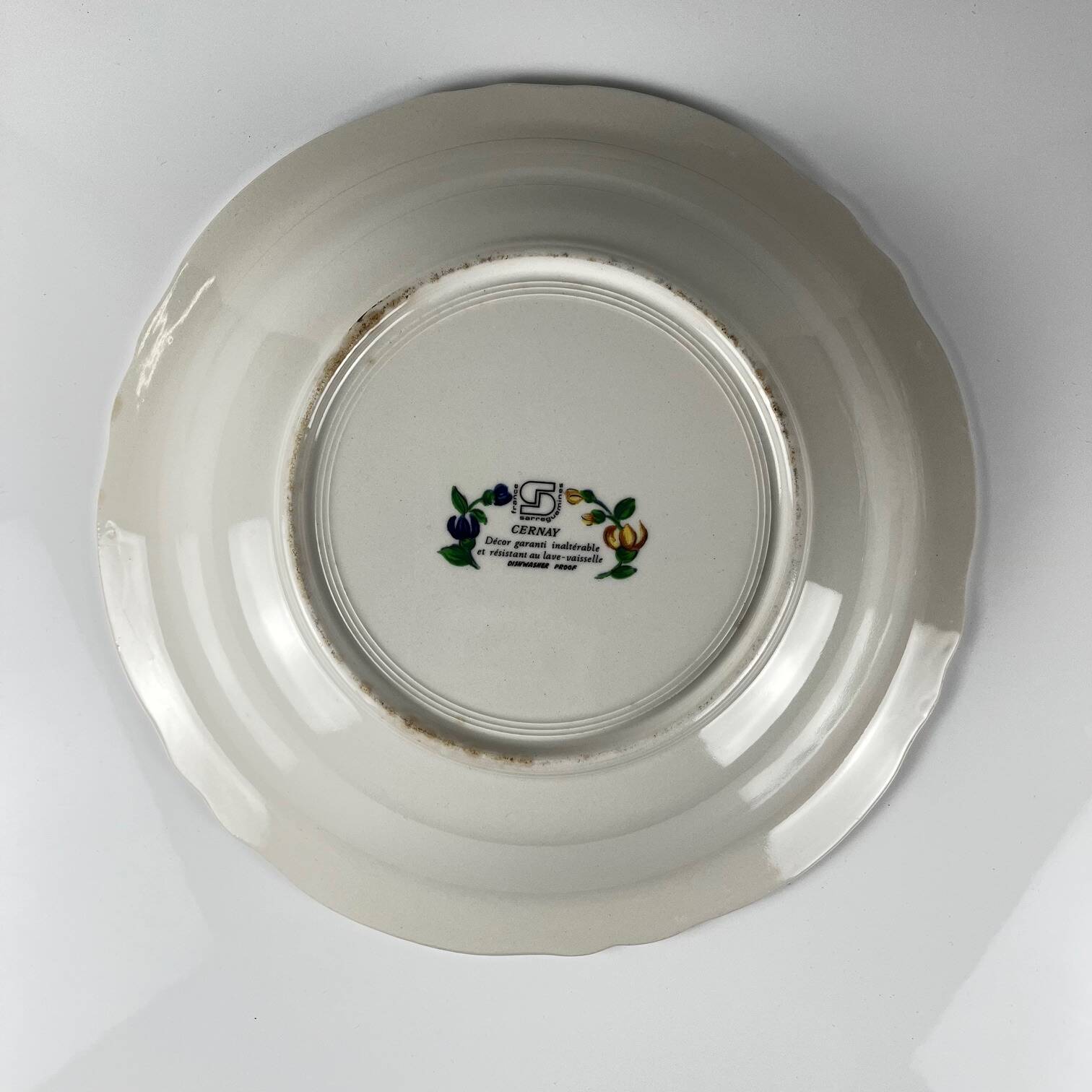 Large deep dish Sarreguemines Cernay, 1970/80