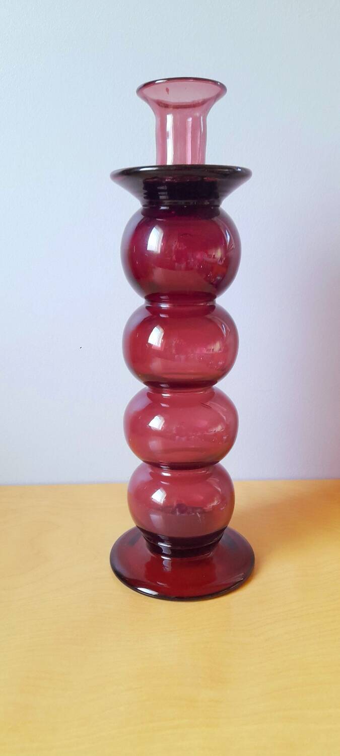 Bougeoir en verre contemporain