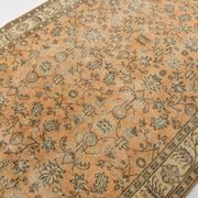 5x9 Vintage Orange Floral Turkish Area Rug, 160x271Cm