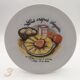 6 Crepe plates and its dish, in porcelain.