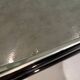 Frosted glass and steel console