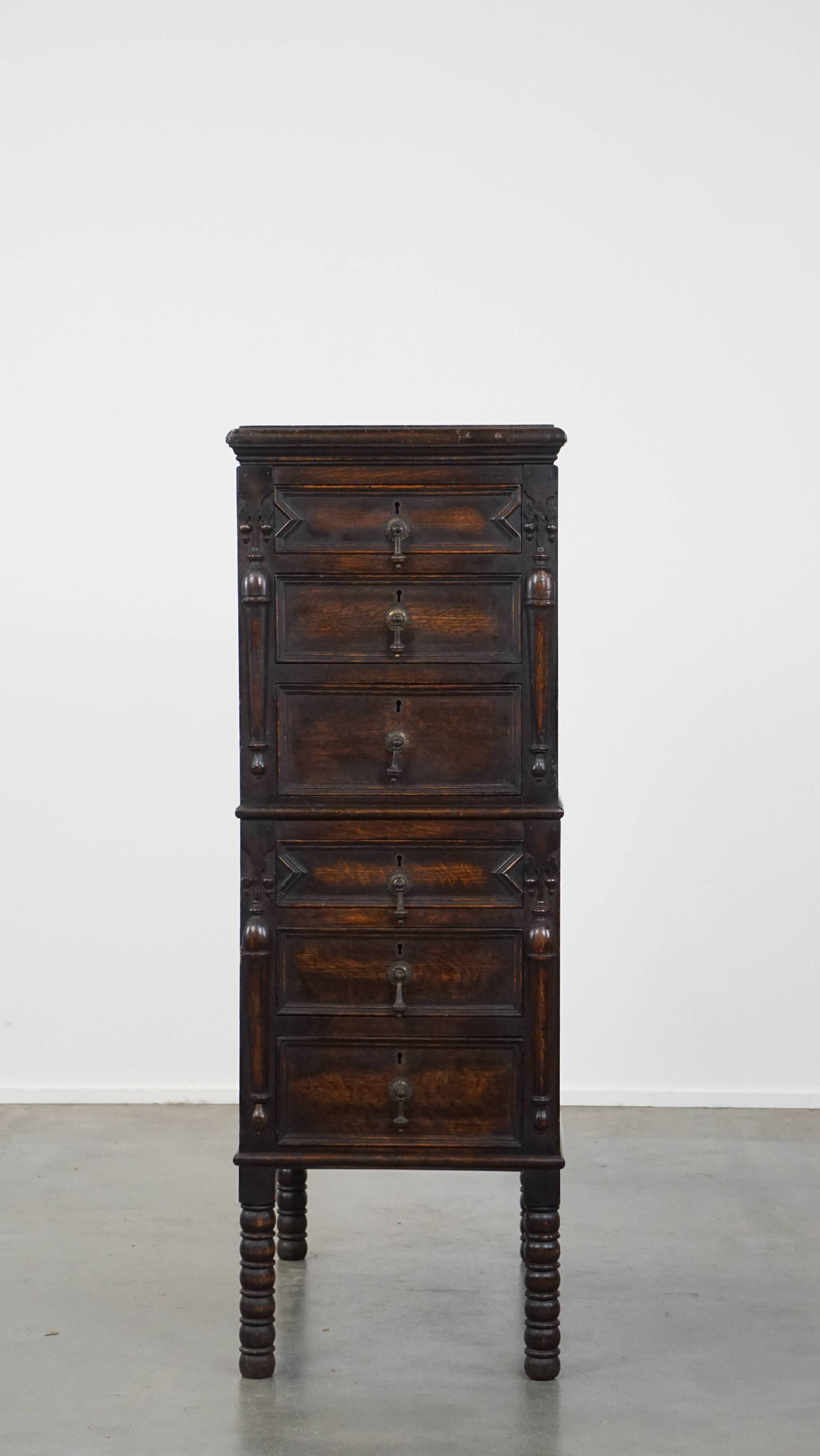 Antique Oak English Cabinet from the 19th Century