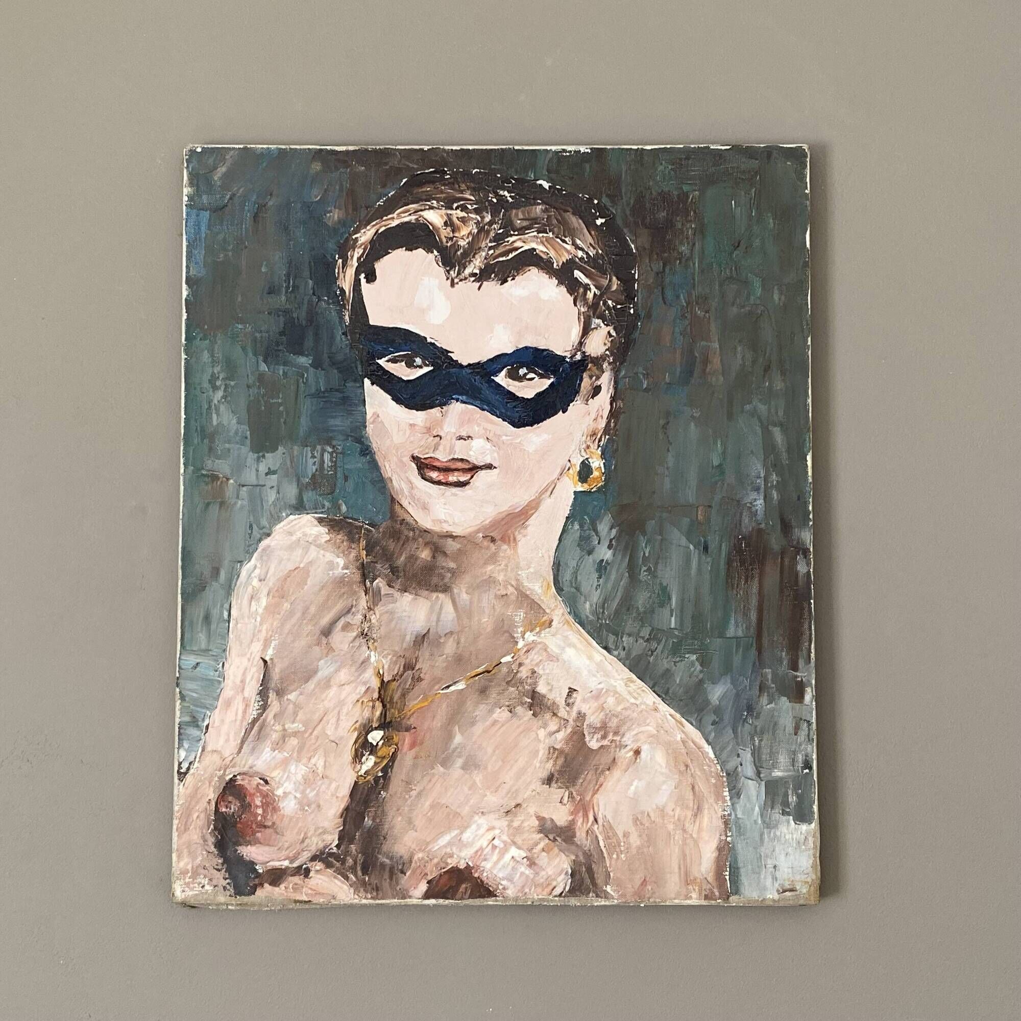 Tableau. 1950. Portrait of a woman. 55x46. Nude.