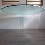 Fiam for Roche Bobois large vintage tripod glass table