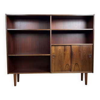 Vintage Scandinavian double bookcase in rosewood, 1960s