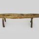 Brutalist wooden bench. Solid wood bench. Folk Art.