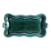 Green ceramic cake dish