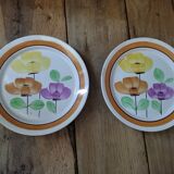 Assiettes porcelaine Digoin anémones Sarreguemines ancienne dp 0722127