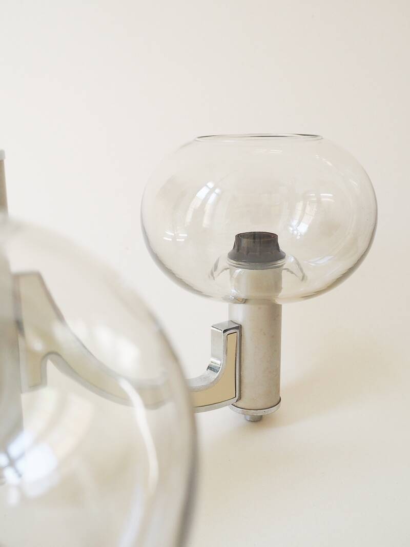 Chandelier with 3 lights by Gaetano Sciolari – Italian design from the 1970s.
