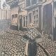 Gravure flamande peinte à la main signée R.VERHULST 1943