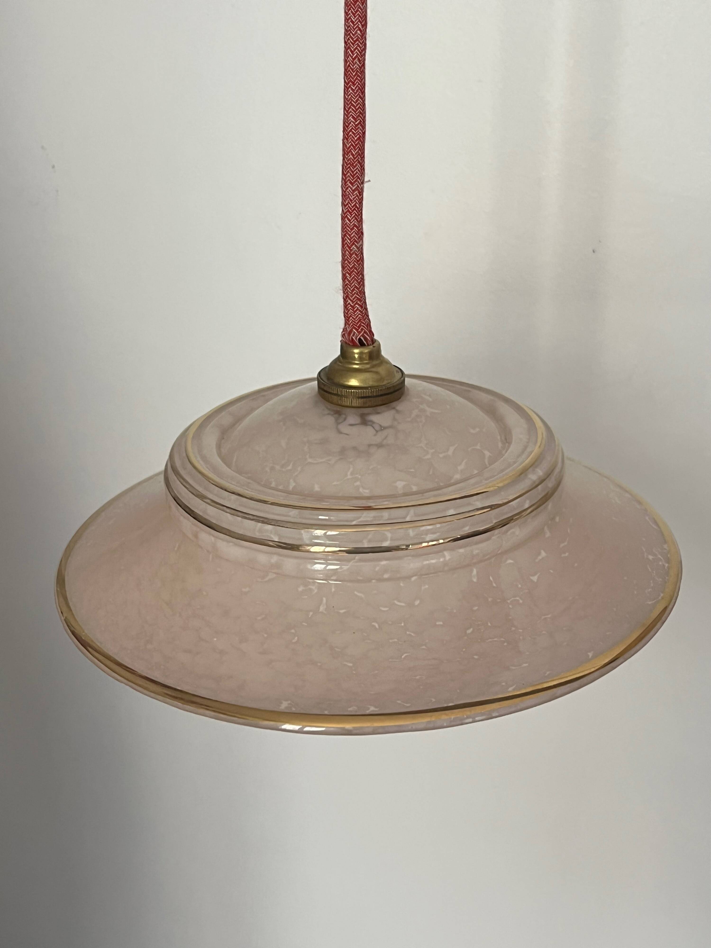 Set of 3 Clichy glass pendant lights