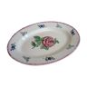 Assiette époque Art Nouveau avec motif d'une rose fabriquée par Longwy France