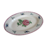 Art Nouveau era plate with rose pattern made by Longwy France