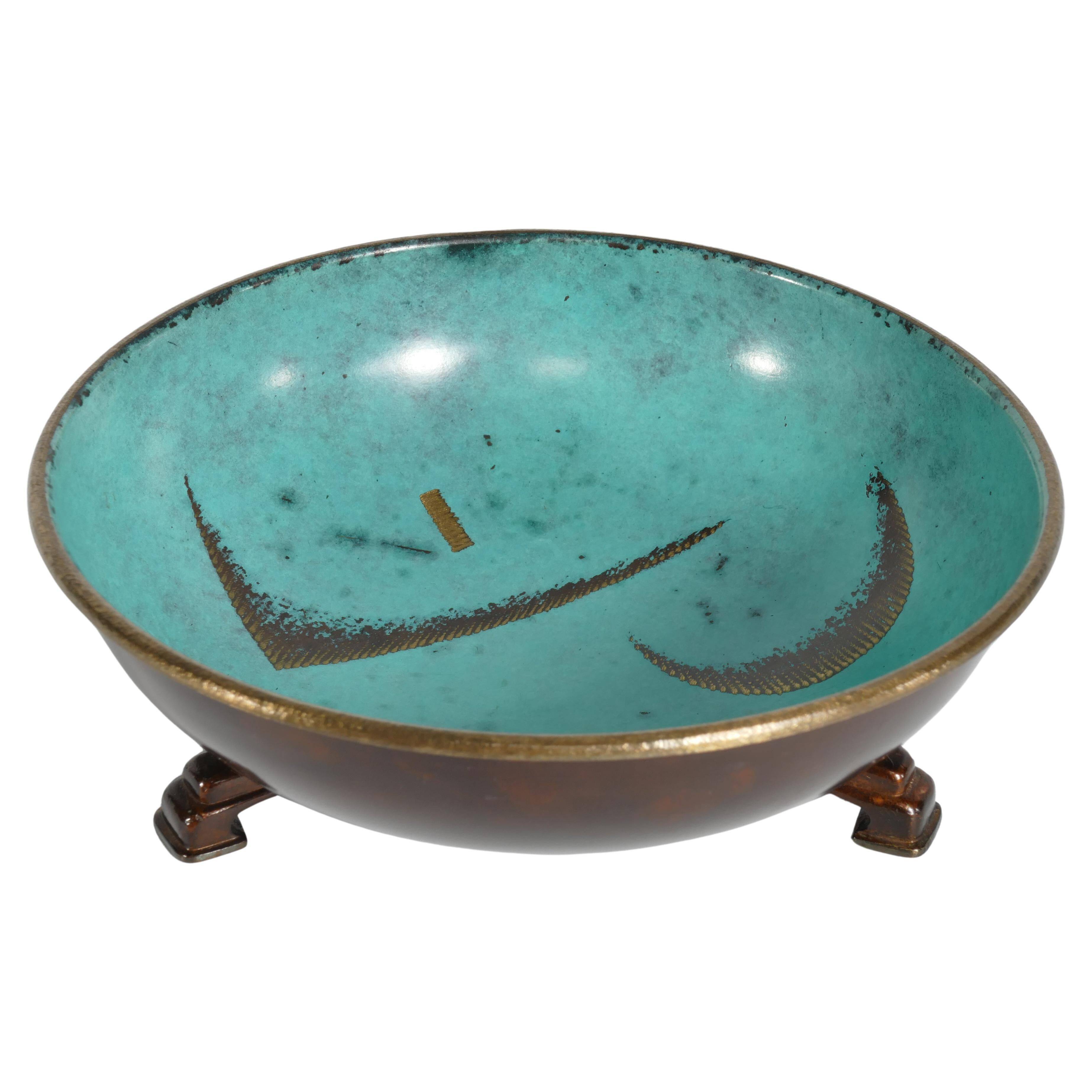 Art Deco Dinanderie Ikora Bowl by WMF, Germany