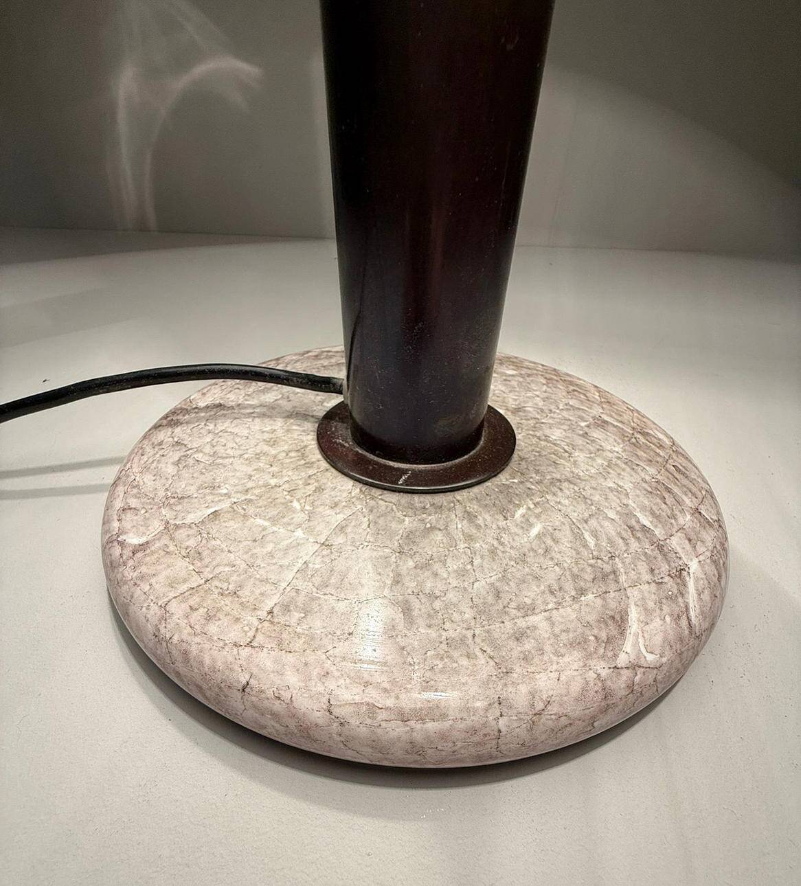 Ludovico Diaz de Santillana. Lampe de table/lampe champignon par Ludovico Diaz de Santillana pour Venini, modèle : 832, Italie, années 1960, exemplaire rare.