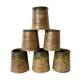 Set 6 cups cups vintage pyrite stoneware