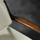 Fauteuil lounge vintage scandinave moderne en teck Domus par Inge Andersson pour Bröderna Andersson