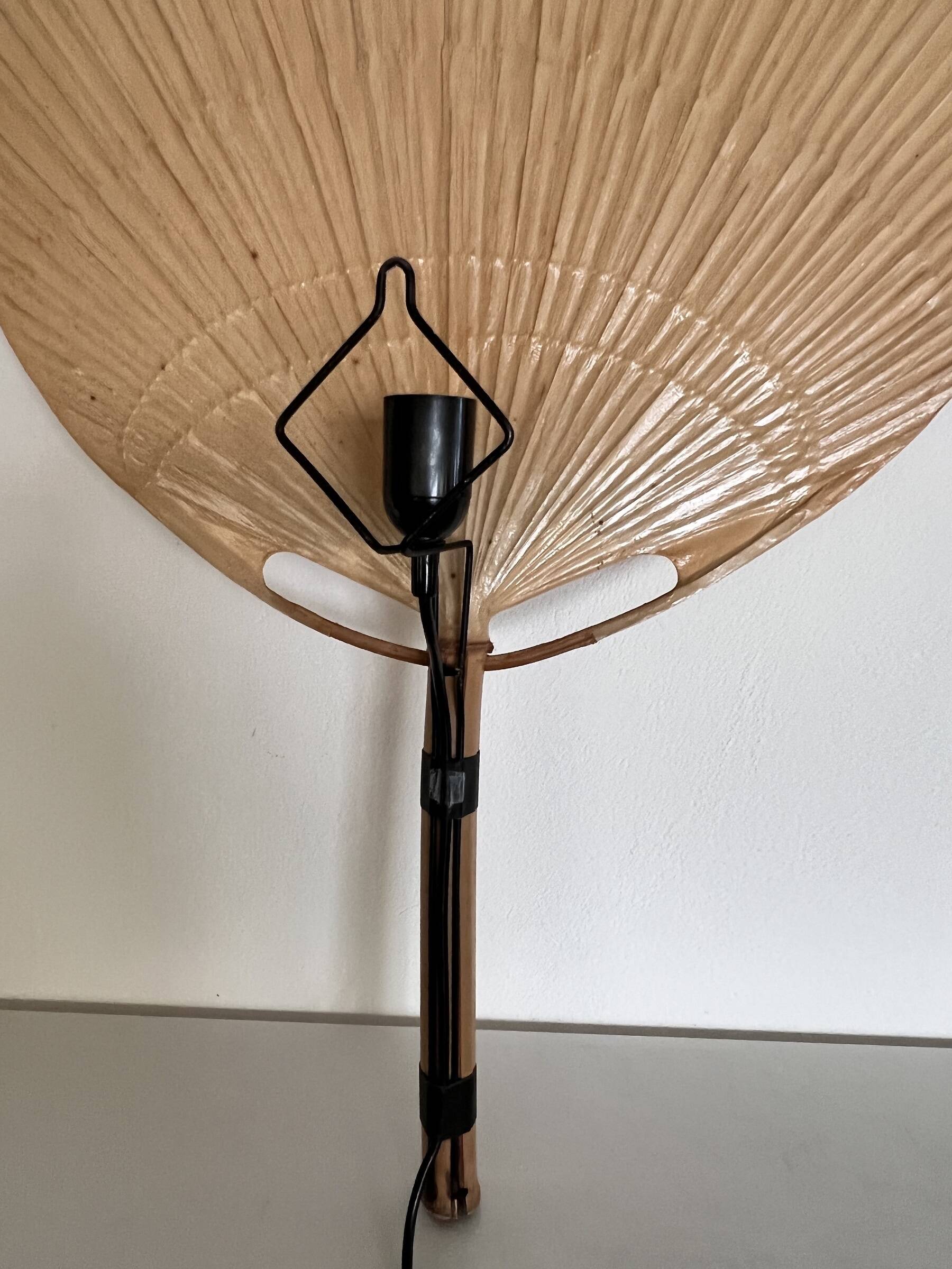 Paire de grandes appliques murales Uchiwa par Ingo Maurer, Allemagne, 1973