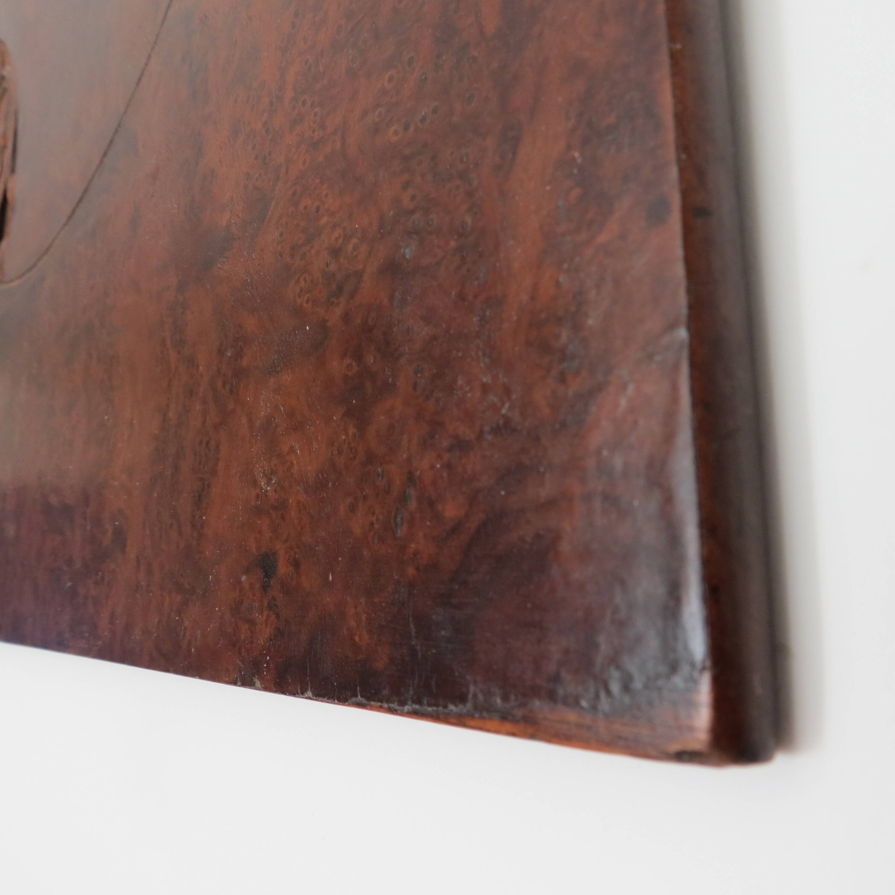 Art Nouveau Secessionist Carved Burr Walnut Wood Wall Hanging 1900