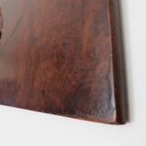 Art Nouveau Secessionist Carved Burr Walnut Wood Wall Hanging 1900