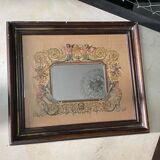 Antique wooden mirror