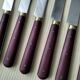 Box of 6 Saufax rosewood handle table knives