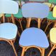 (lot) 14 Heart Compass Multicoloured Chairs