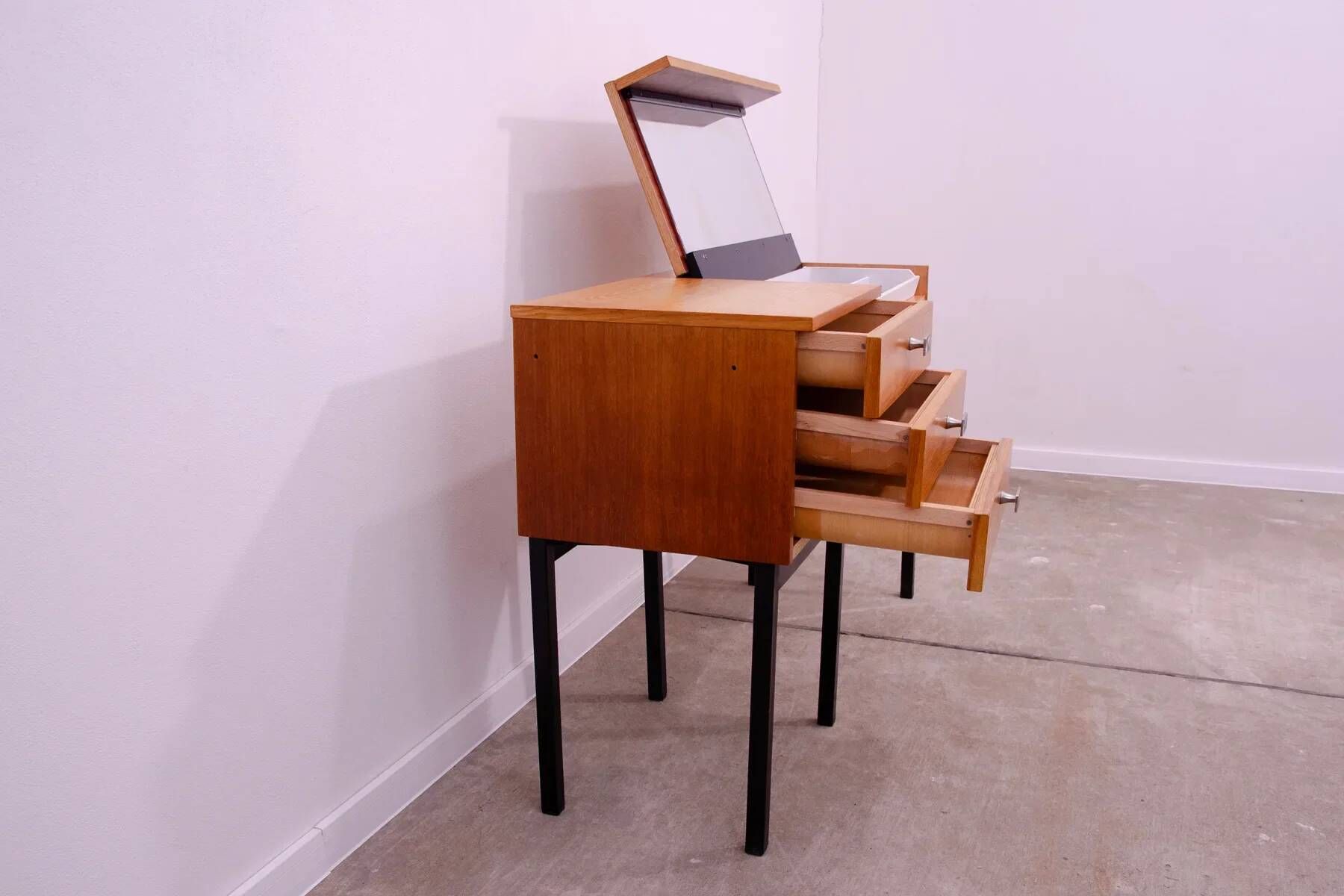 Ladies' dressing table by UP Závody, mid-century vanity table with storage