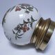 vase boule faïence laiton décor fleurs insectes début xxème