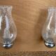 Pair of murano glass and chrome brass wall lights by keuco